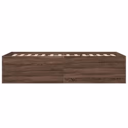 vidaXL Bed Frame Bed Base Sonoma Oak 75x190 cm Small Single Engineered Wood - brown oak, 90 x 190 cm/ 45 cm - Additional view 4