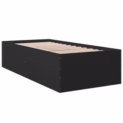 vidaXL Bed Frame Bed Base Sonoma Oak 75x190 cm Small Single Engineered Wood - black, 75 x 190 cm/ 45 cm - Additional view 5