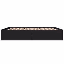 vidaXL Bed Frame Bedroom Bed Base Bedstead White 120x200 cm Engineered Wood - black, 200 x 200 cm/ 35 cm - Additional view 4
