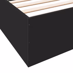 vidaXL Bed Frame Bedroom Bed Base Bedstead White 120x200 cm Engineered Wood - black, 200 x 200 cm/ 35 cm - Additional view 6