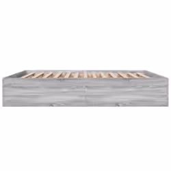 vidaXL Bed Frame Bedroom Bed Base Bedstead White 120x200 cm Engineered Wood - grey sonoma, 200 x 200 cm/ 35 cm - Additional view 4