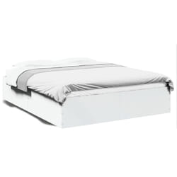 vidaXL Bed Frame Bedroom Bed Base Bedstead White 120x200 cm Engineered Wood - white, 160 x 200 cm/ 35 cm