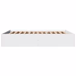 vidaXL Bed Frame Home Bed Base Bedstead Brown Oak 140x190 cm Engineered Wood - white, 150 x 200 cm/ 35 cm - Additional view 4