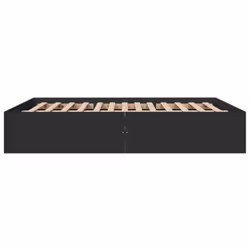 vidaXL Bed Frame Home Bed Base Bedstead Brown Oak 140x190 cm Engineered Wood - black, 150 x 200 cm/ 35 cm - Additional view 4