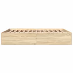 vidaXL Bed Frame Bedroom Bed Base Bedstead White 120x200 cm Engineered Wood - sonoma oak, 150 x 200 cm/ 35 cm - Additional view 4