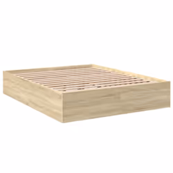 vidaXL Bed Frame Bedroom Bed Base Bedstead White 120x200 cm Engineered Wood - sonoma oak, 150 x 200 cm/ 35 cm - Additional view 5