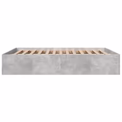 vidaXL Bed Frame Bedroom Bed Base Bedstead White 120x200 cm Engineered Wood - concrete grey, 150 x 200 cm/ 35 cm - Additional view 4