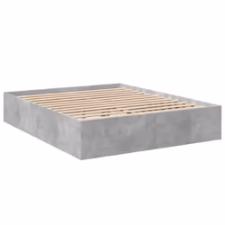 vidaXL Bed Frame Bedroom Bed Base Bedstead White 120x200 cm Engineered Wood - concrete grey, 150 x 200 cm/ 35 cm - Additional view 5
