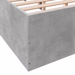 vidaXL Bed Frame Bedroom Bed Base Bedstead White 120x200 cm Engineered Wood - concrete grey, 150 x 200 cm/ 35 cm - Additional view 7