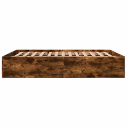 vidaXL Bed Frame Home Bed Base Bedstead Brown Oak 140x190 cm Engineered Wood - smoked oak, 150 x 200 cm/ 35 cm - Additional view 4