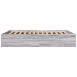 vidaXL Bed Frame Bedroom Bed Base Bedstead White 120x200 cm Engineered Wood - grey sonoma, 150 x 200 cm/ 35 cm - Additional view 4