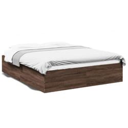 vidaXL Bed Frame Home Bed Base Bedstead Brown Oak 140x190 cm Engineered Wood - brown oak, 150 x 200 cm/ 35 cm