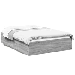 vidaXL Bed Frame Bedroom Bed Base Bedstead White 120x200 cm Engineered Wood - grey sonoma, 140 x 200 cm/ 35 cm