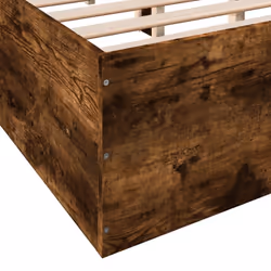 vidaXL Bed Frame Bedroom Bed Base Bedstead White 120x200 cm Engineered Wood - smoked oak, 120 x 200 cm/ 35 cm - Additional view 6
