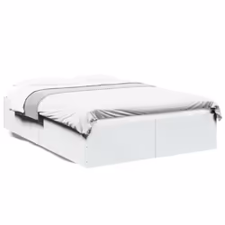 vidaXL Bed Frame Bedroom Bed Base Bedstead White 120x200 cm Engineered Wood - white, 140 x 190 cm/ 35 cm