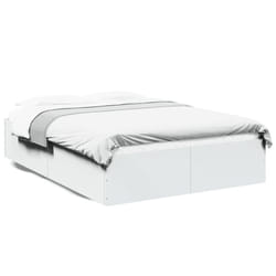 vidaXL Bed Frame Bedroom Bed Base Bedstead White 120x200 cm Engineered Wood - white, 140 x 190 cm/ 35 cm