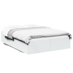 vidaXL Bed Frame Bedroom Bed Base Bedstead White 120x200 cm Engineered Wood - white, 135 x 190 cm/ 35 cm