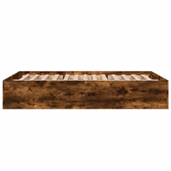 vidaXL Bed Frame Home Bed Base Bedstead Brown Oak 140x190 cm Engineered Wood - smoked oak, 135 x 190 cm/ 35 cm - Additional view 4