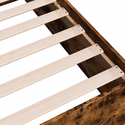 vidaXL Bed Frame Home Bed Base Bedstead Brown Oak 140x190 cm Engineered Wood - smoked oak, 135 x 190 cm/ 35 cm - Additional view 6