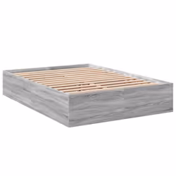 vidaXL Bed Frame Bedroom Bed Base Bedstead White 120x200 cm Engineered Wood - grey sonoma, 135 x 190 cm/ 35 cm - Additional view 5