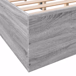 vidaXL Bed Frame Bedroom Bed Base Bedstead White 120x200 cm Engineered Wood - grey sonoma, 135 x 190 cm/ 35 cm - Additional view 7