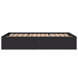 vidaXL Bed Frame Bed Base Sonoma Oak 75x190 cm Small Single Engineered Wood - black, 120 x 190 cm/ 35 cm - Additional view 4