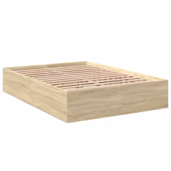 vidaXL Bed Frame Bed Base Sonoma Oak 75x190 cm Small Single Engineered Wood - sonoma oak, 120 x 190 cm/ 35 cm