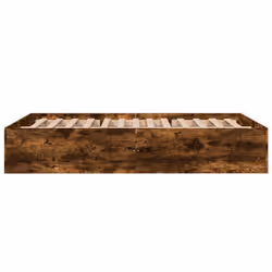 vidaXL Bed Frame Bed Base Sonoma Oak 75x190 cm Small Single Engineered Wood - smoked oak, 120 x 190 cm/ 35 cm - Additional view 4