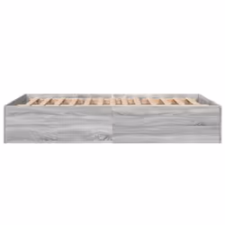vidaXL Bed Frame Bed Base Sonoma Oak 75x190 cm Small Single Engineered Wood - grey sonoma, 120 x 190 cm/ 35 cm - Additional view 4