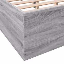 vidaXL Bed Frame Bed Base Sonoma Oak 75x190 cm Small Single Engineered Wood - grey sonoma, 120 x 190 cm/ 35 cm - Additional view 7