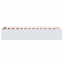 vidaXL Bed Frame Bed Base Sonoma Oak 75x190 cm Small Single Engineered Wood - white, 100 x 200 cm/ 35 cm - Additional view 4