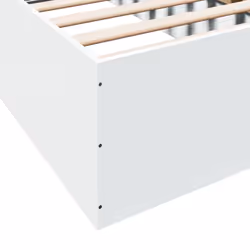 vidaXL Bed Frame Bed Base Sonoma Oak 75x190 cm Small Single Engineered Wood - white, 100 x 200 cm/ 35 cm - Additional view 6