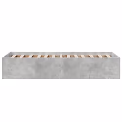 vidaXL Bed Frame Bed Base Sonoma Oak 75x190 cm Small Single Engineered Wood - concrete grey, 100 x 200 cm/ 35 cm - Additional view 4