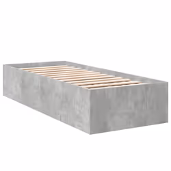 vidaXL Bed Frame Bed Base Sonoma Oak 75x190 cm Small Single Engineered Wood - concrete grey, 100 x 200 cm/ 35 cm - Additional view 5