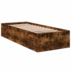 vidaXL Bed Frame Bed Base Sonoma Oak 75x190 cm Small Single Engineered Wood - smoked oak, 100 x 200 cm/ 35 cm - Additional view 5