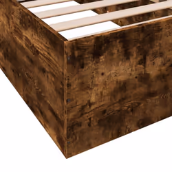 vidaXL Bed Frame Bed Base Sonoma Oak 75x190 cm Small Single Engineered Wood - smoked oak, 100 x 200 cm/ 35 cm - Additional view 7
