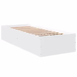 vidaXL Bed Frame Bed Base Sonoma Oak 75x190 cm Small Single Engineered Wood - white, 90 x 200 cm/ 35 cm - Additional view 5