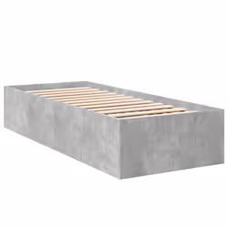 vidaXL Bed Frame Bed Base Sonoma Oak 75x190 cm Small Single Engineered Wood - concrete grey, 90 x 200 cm/ 35 cm