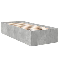 vidaXL Bed Frame Bed Base Sonoma Oak 75x190 cm Small Single Engineered Wood - concrete grey, 90 x 200 cm/ 35 cm