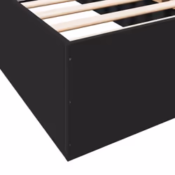 vidaXL Bed Frame Bed Base Sonoma Oak 75x190 cm Small Single Engineered Wood - black, 90 x 190 cm/ 35 cm - Additional view 6