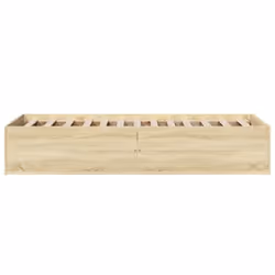 vidaXL Bed Frame Bed Base Sonoma Oak 75x190 cm Small Single Engineered Wood - sonoma oak, 90 x 190 cm/ 35 cm - Additional view 4