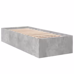 vidaXL Bed Frame Bed Base Sonoma Oak 75x190 cm Small Single Engineered Wood - concrete grey, 90 x 190 cm/ 35 cm