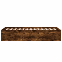vidaXL Bed Frame Bed Base Sonoma Oak 75x190 cm Small Single Engineered Wood - smoked oak, 90 x 190 cm/ 35 cm - Additional view 4