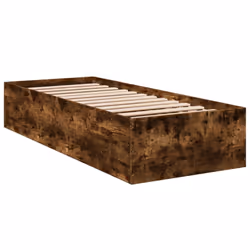 vidaXL Bed Frame Bed Base Sonoma Oak 75x190 cm Small Single Engineered Wood - smoked oak, 90 x 190 cm/ 35 cm - Additional view 5