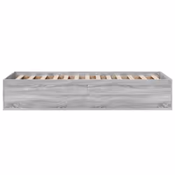 vidaXL Bed Frame Bed Base Sonoma Oak 75x190 cm Small Single Engineered Wood - grey sonoma, 90 x 190 cm/ 35 cm - Additional view 4
