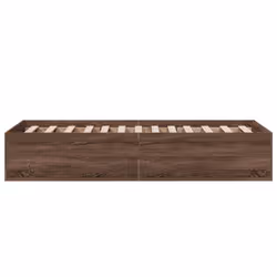 vidaXL Bed Frame Bed Base Sonoma Oak 75x190 cm Small Single Engineered Wood - brown oak, 90 x 190 cm/ 35 cm - Additional view 4