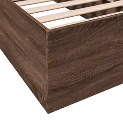 vidaXL Bed Frame Bed Base Sonoma Oak 75x190 cm Small Single Engineered Wood - brown oak, 90 x 190 cm/ 35 cm - Additional view 7