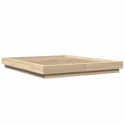 vidaXL Bed Frame and LED Lights Bed Base Mattress Foundation Engineered Wood - sonoma oak, 150 x 200 cm