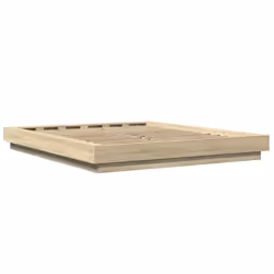 vidaXL Bed Frame and LED Lights Bed Base Mattress Foundation Engineered Wood - sonoma oak, 150 x 200 cm - Additional view 6