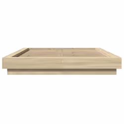 vidaXL Bed Frame and LED Lights Bed Base Mattress Foundation Engineered Wood - sonoma oak, 140 x 200 cm - Additional view 4